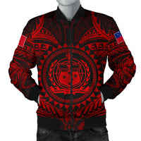 Samoa Polynesian Men's Bomber Jacket - Samoa Red Seal Red - Polynesian Pride