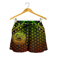 Polynesian American Samoa Women's Shorts - Reggae Vintage Polynesian Patterns - Polynesian Pride