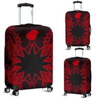 Nauru Polynesian Luggage Covers Map Red Red - Polynesian Pride
