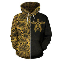 Turtle Hoodie Zip up Polynesian Half Style - Polynesian Pride