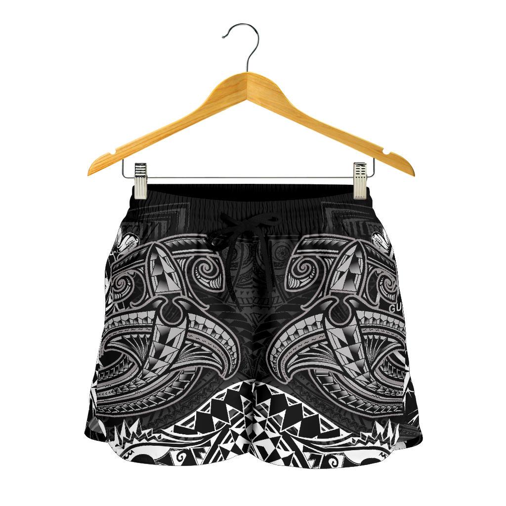 Guam Polynesian Women's Shorts - White Shark Polynesian Tattoo - Polynesian Pride