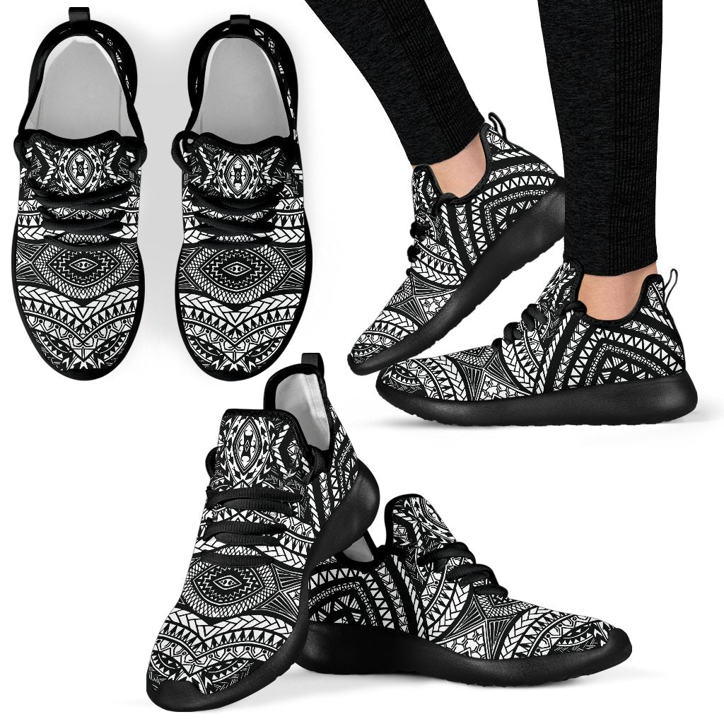 Micronesia Mesh Knit Sneakers - Micronesia Style Black - Polynesian Pride