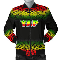 Yap Men's Bomber Jacket - Fog Reggae Style Reggae - Polynesian Pride