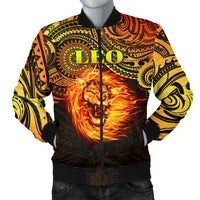 Sun In Leo Zodiac Men Bomber Jacket Polynesian Tattoo Unique Vibes Art - Polynesian Pride