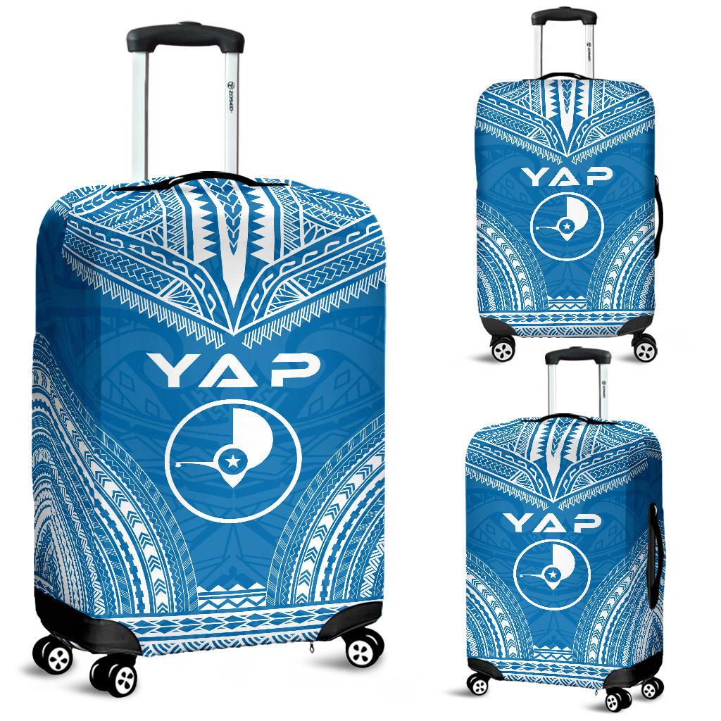 Yap Flag Polynesian Chief Luggage Cover Blue - Polynesian Pride