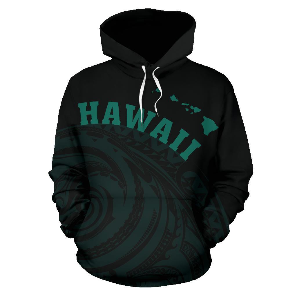 Hawaii Polynesia Hoodie Celadon Tatau Style - Polynesian Pride