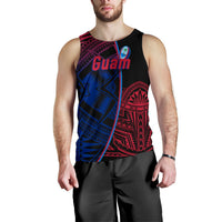 Guam Rugby Men Tank Top Impressive Version Blue - Polynesian Pride