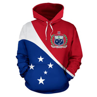 Samoa Flag All Over Hoodie Split Style - Polynesian Pride