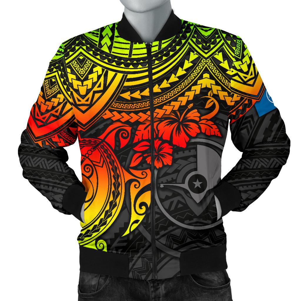 Yap Polynesian Bomber Jacket (Men) - Reggae Turtle Reggae - Polynesian Pride
