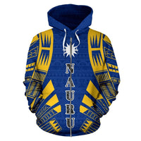 Nauru All Over Zip up Hoodie Polynesian Tattoo Style - Polynesian Pride