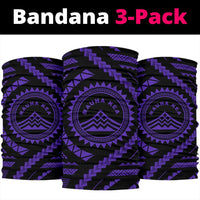 Hawaiian Mauna Kea Purple Bandana 3 - Pack - Polynesian Pride