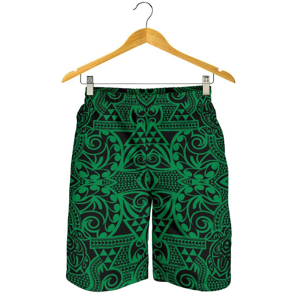 Polynesian Kakau Turtle Green Men's Short - Polynesian Pride