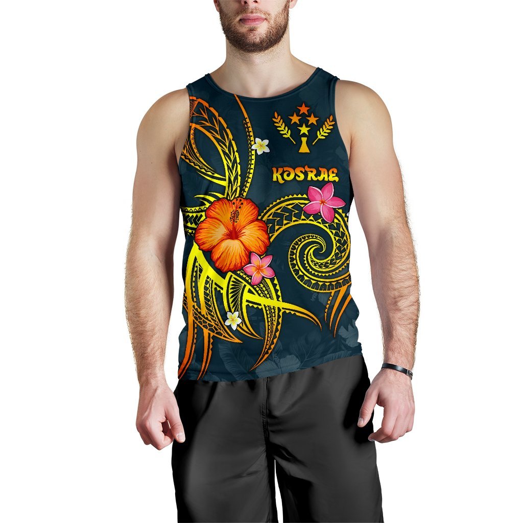 Kosrae Polynesian Men's Tank Top - Legend of Kosrae (Blue) - Polynesian Pride