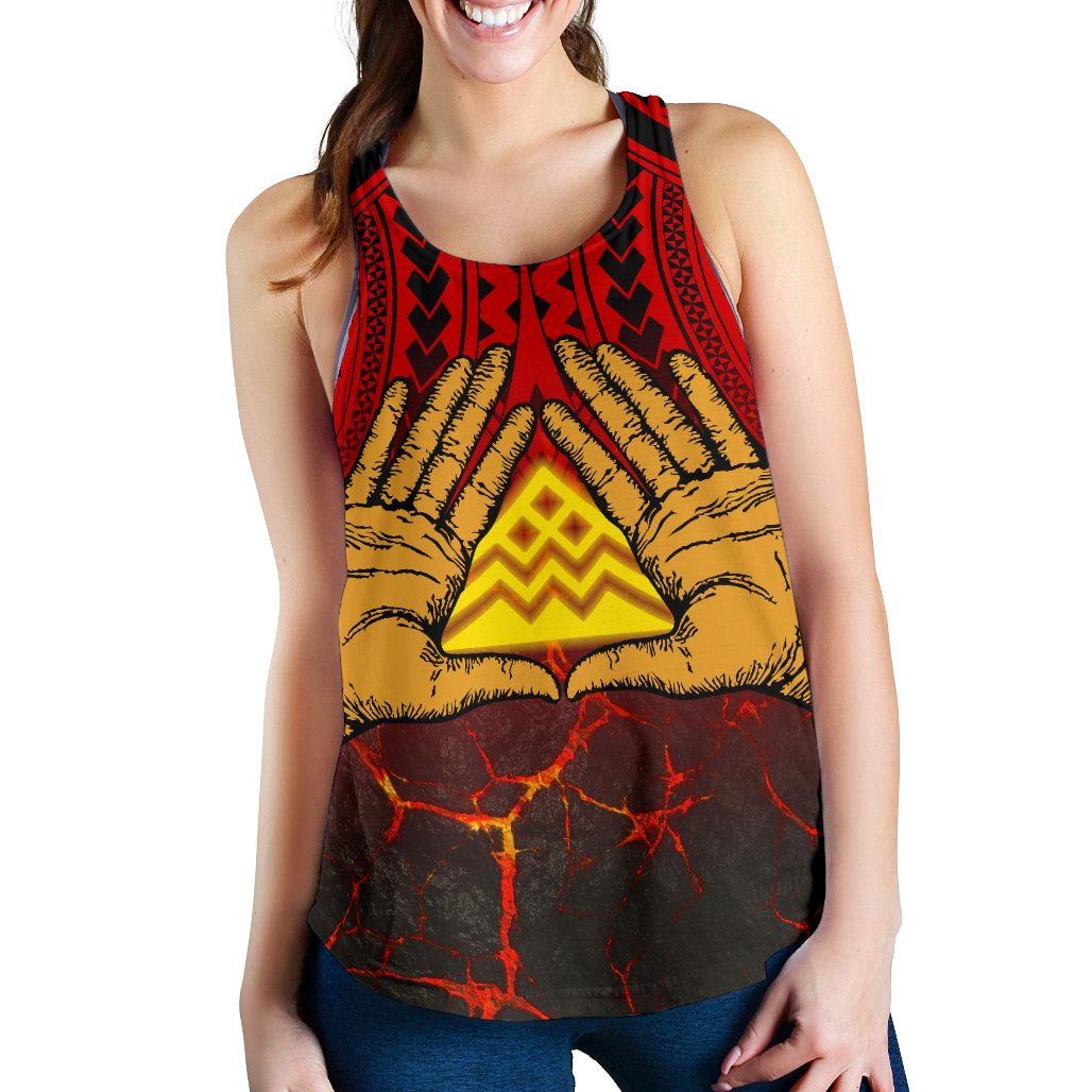 Hawaii Women's Racerback Tank - Protect Mauna Kea - Polynesian Pride