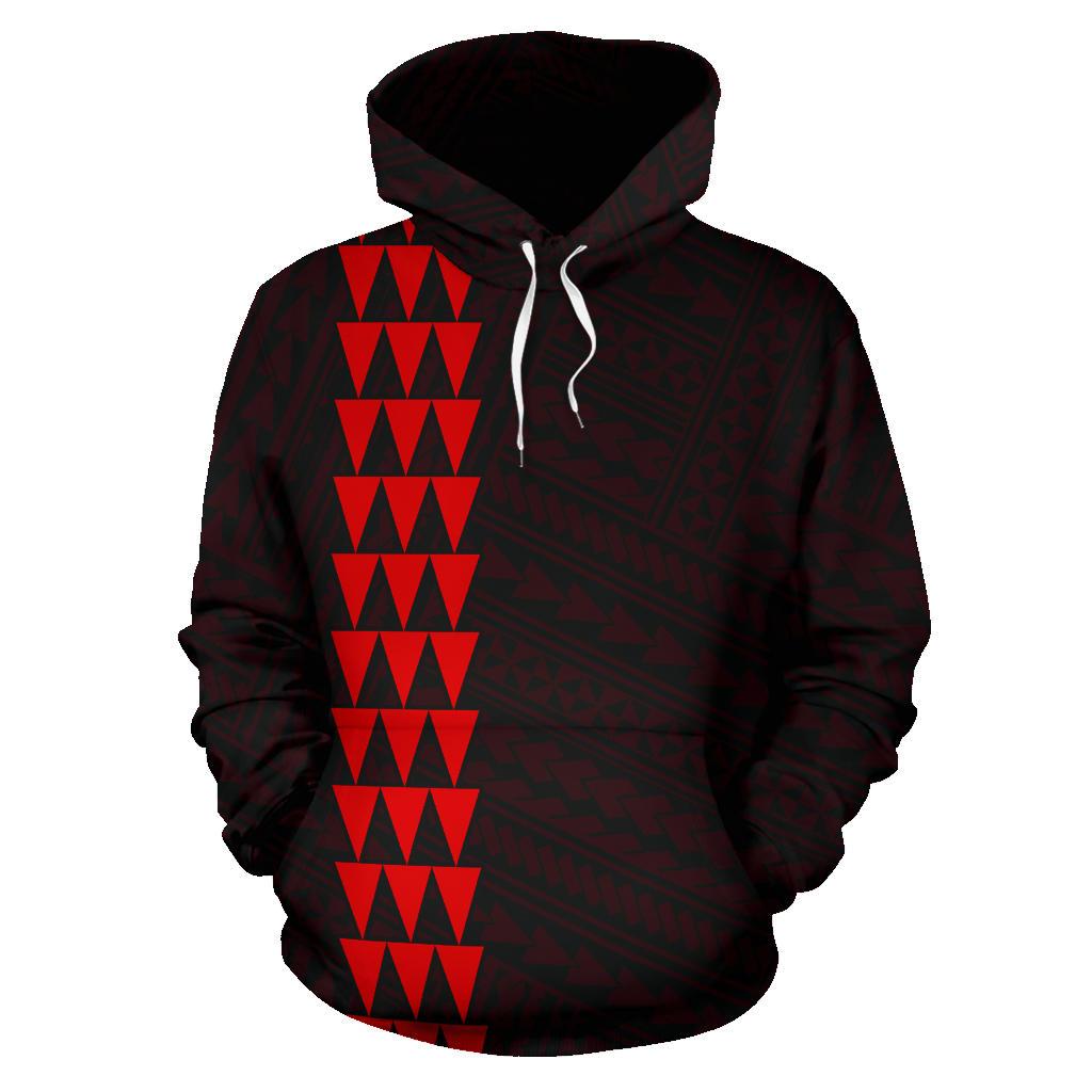 Polynesian Kakau Skull National Pearl Harbor Remembrance Day Hawaii Hoodie Red - Polynesian Pride
