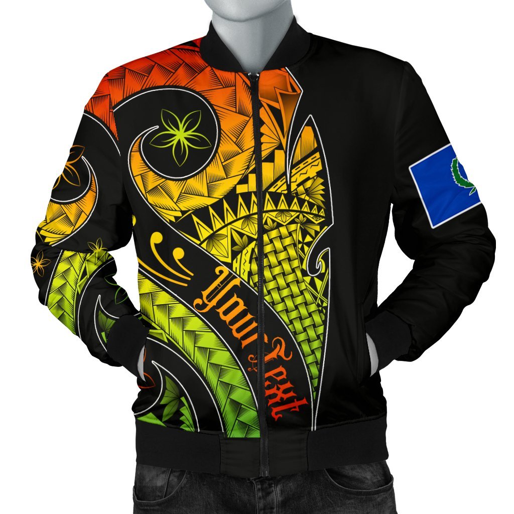 Pohnpei Personalised Men's Bomber Jacket - Polynesian Decorative Patterns Reggae - Polynesian Pride