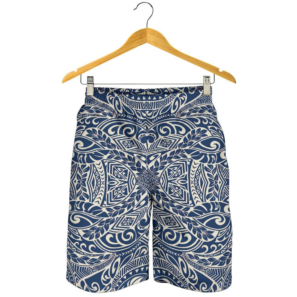 Polynesian Culture Blue White Men's Short - Polynesian Pride