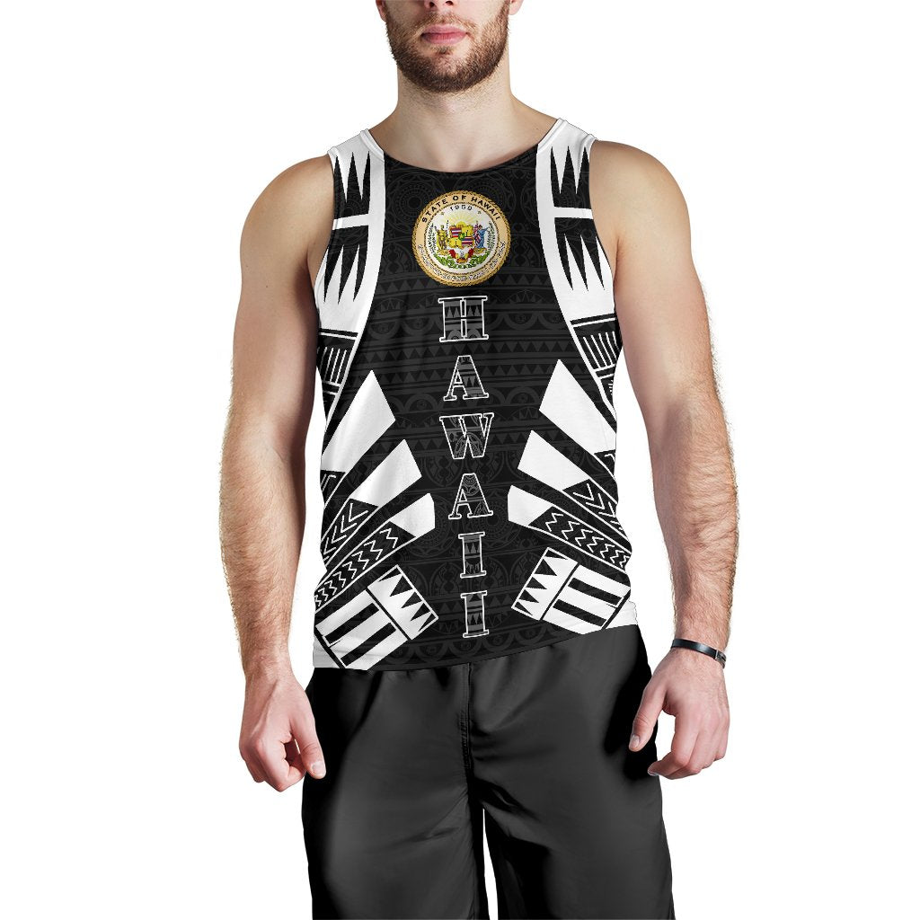 Hawaii Men Tank Top - Polynesian Tattoo Black Black - Polynesian Pride