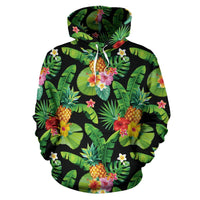 Polynesian All Over Hoodie Polynesian Tropical Fruit & Vegetable Print 05 - Polynesian Pride
