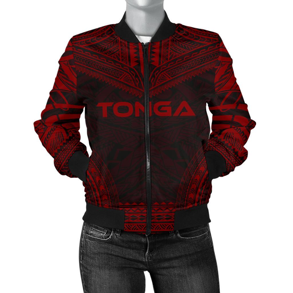 Tonga Polynesian Chief Women'S Bomber Jacket - Red Version Red - Polynesian Pride
