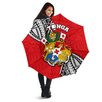 Tonga Rugby All Over Print Umbrellas Polynesian Style Pinwheel Umbrella One Size Red - Polynesian Pride
