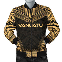 Vanuatu Polynesian Chief Men's Bomber Jacket - Gold Version Gold - Polynesian Pride