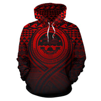 Federated States of Micronesia All Over Hoodie Lift up Red - Polynesian Pride