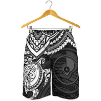 Yap Polynesian Shorts (Men) - White Turtle - Polynesian Pride