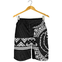 Pohnpei Polynesian All Over Print Men's Short - Black Version Black - White - Polynesian Pride