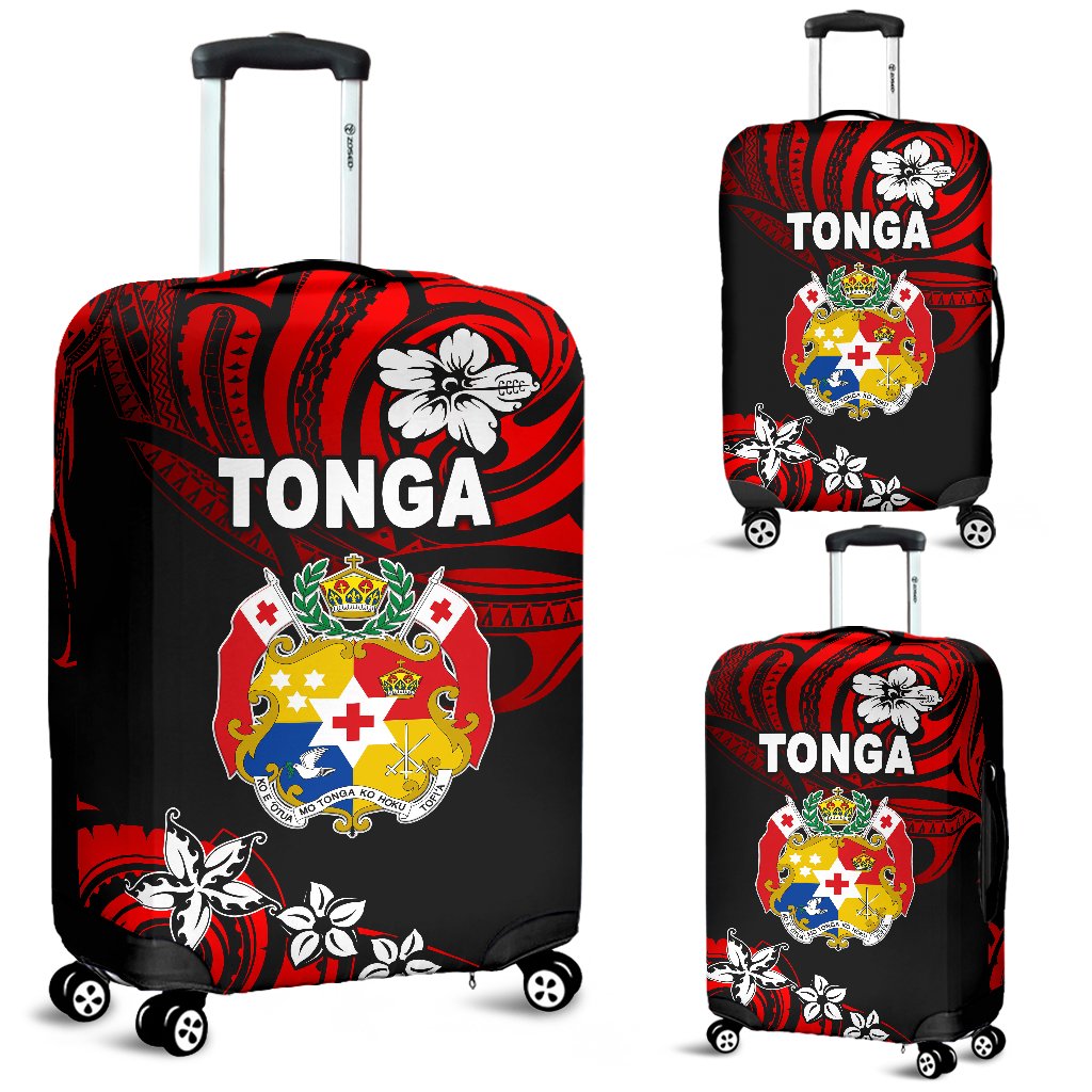 Mate Ma'a Tonga Rugby Luggage Covers Polynesian Unique Vibes - Red Art - Polynesian Pride