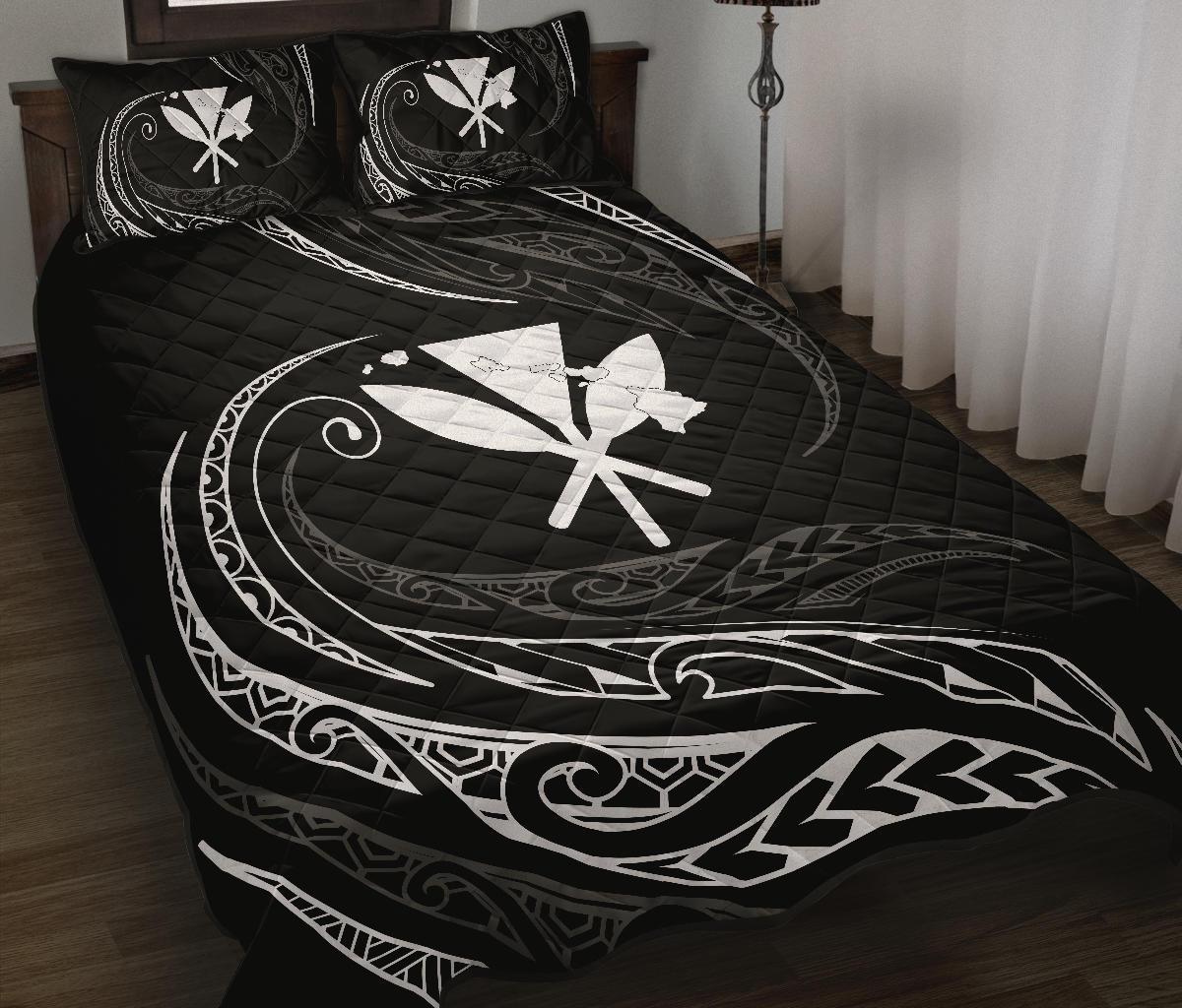 Kanaka Quilt Bed Set - White - Frida Style - Polynesian Pride