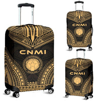 Northern Mariana Islands Polynesian Chief Luggage Cover - Gold Version Gold - Polynesian Pride