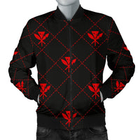 Kanaka Maoli Men's Bomber Jacket Regal AH Men's Bomber Jacket Red - Polynesian Pride
