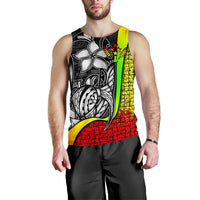 Kosrae Micronesia Men's Tank Top Reggae - Turtle With Hook - Polynesian Pride
