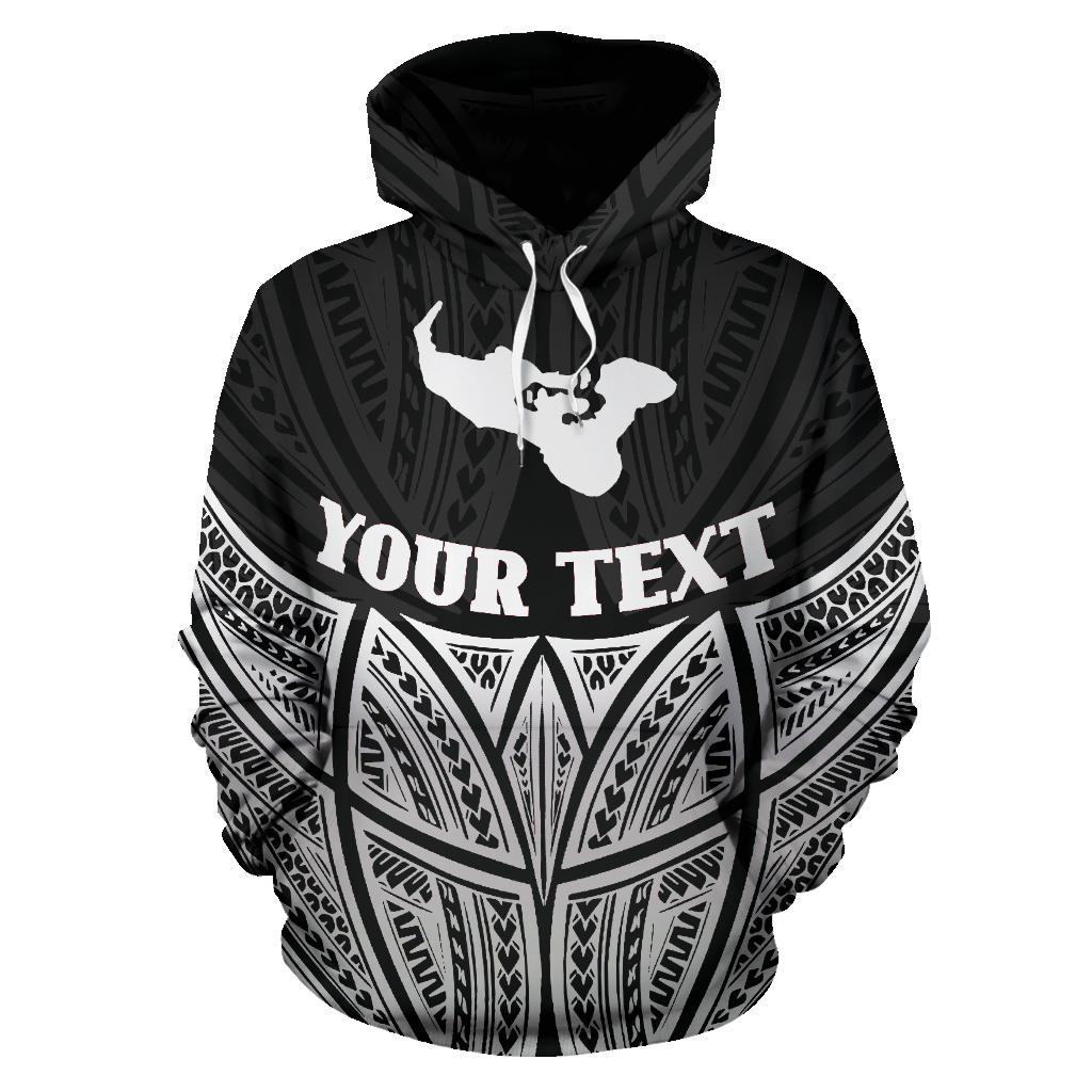 Tonga Polynesian Custom Hoodie Black Pride Map nd Seal - Polynesian Pride