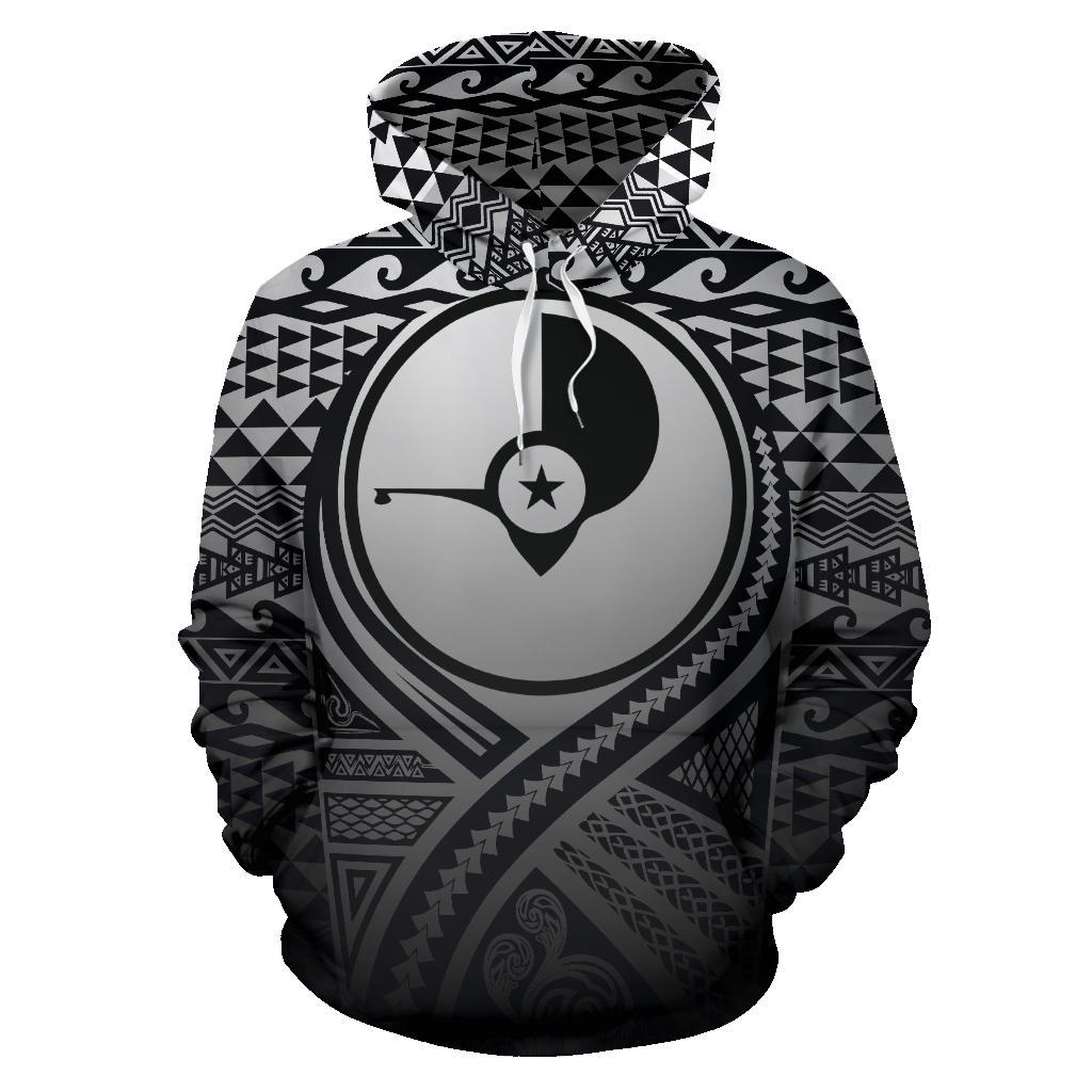 Yap All Over Hoodie Lift up Black - Polynesian Pride