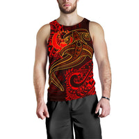 Pohnpei Men's Tank Top - Red Shark Polynesian Tattoo - Polynesian Pride