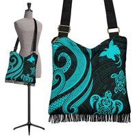 Papua New Guinea Boho Handbag - Turquoise Tentacle Turtle Boho Handbag One Size Turquoise - Polynesian Pride