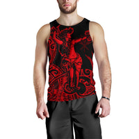 Polynesian Hawaii Men's Tank Top - Hula Girl Red - Polynesian Pride
