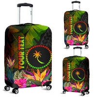 Chuuk Polynesian Personalised Luggage Covers - Hibiscus and Banana Leaves - Polynesian Pride