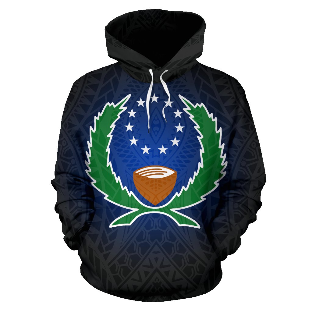Pohnpei All Over Hoodie Go Pohnpei Style - Polynesian Pride