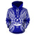 Vanuatu Polynesian ll Over Hoodie Map Blue - Polynesian Pride