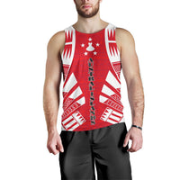 Austral Islands Men Tank Top - Polynesian Tattoo Flag White - Polynesian Pride