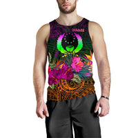 Pohnpei Personalised Men's Tank Top - Summer Hibiscus - Polynesian Pride
