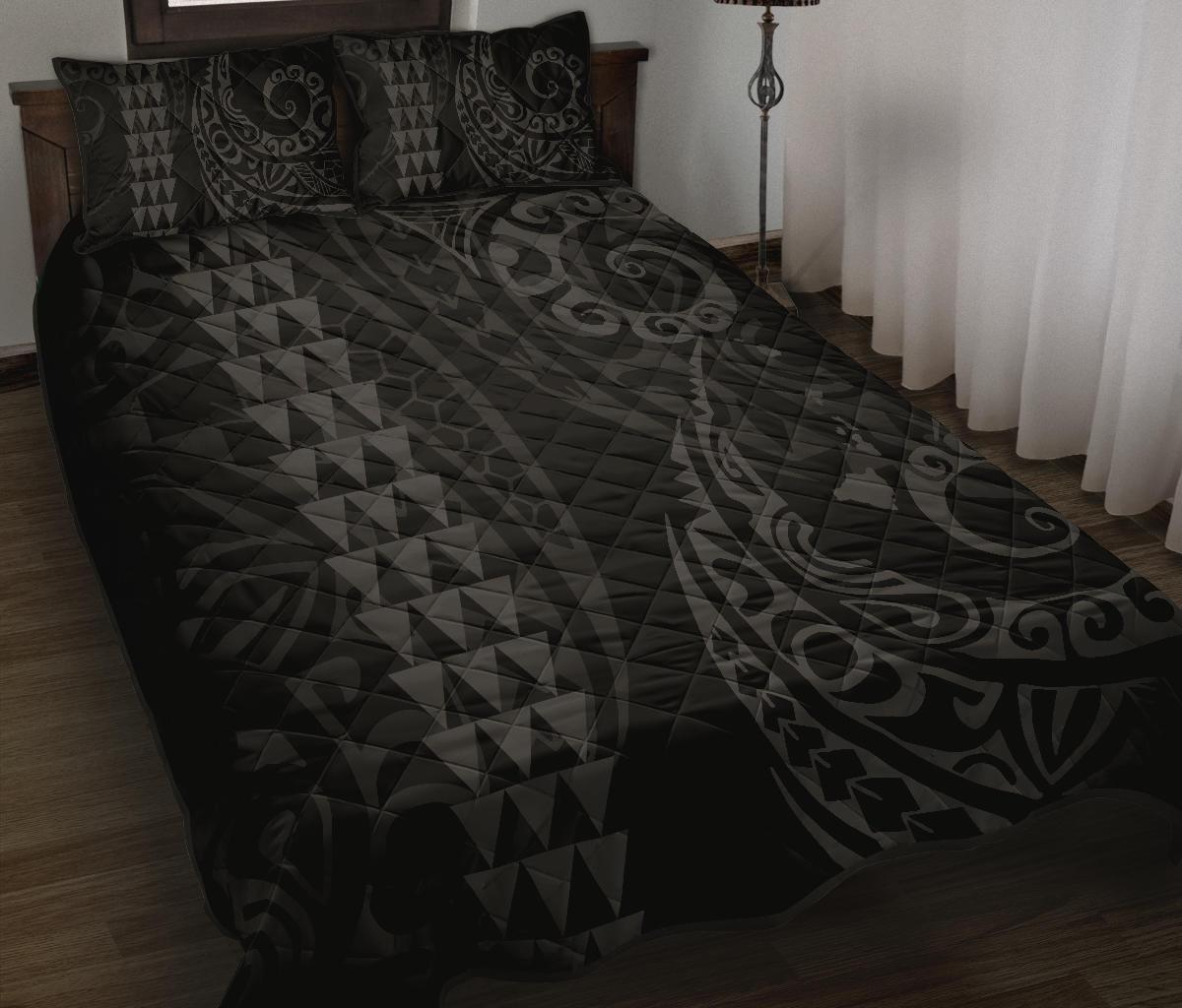 Hawaii Polynesian Quilt Bed Set Grey - Polynesian Pride