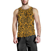Polynesian Men's Tank Top Yellow Black - Polynesian Pride