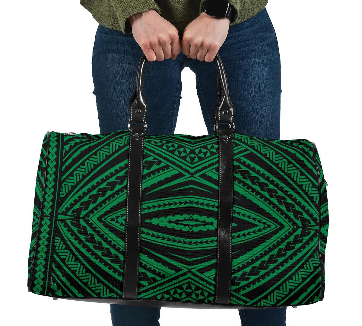 Polynesian Tatau Green Hawaii Travel Bag Travel Bag One size Green - Polynesian Pride