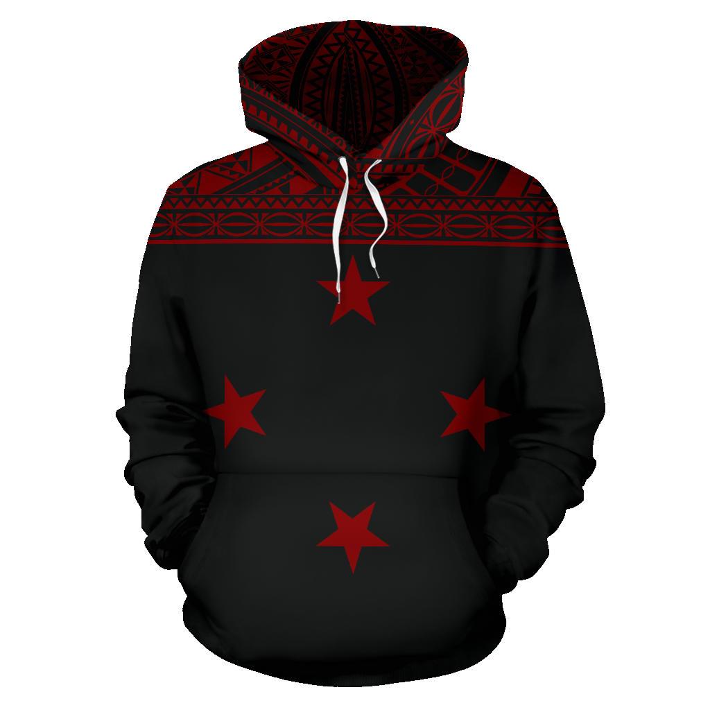 Chuuk States All Over Hoodie Red Version - Polynesian Pride