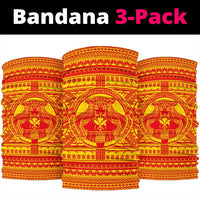 Hawaii Kanaka Pele Polynesian Bandana Circle Red One Size Red - Polynesian Pride