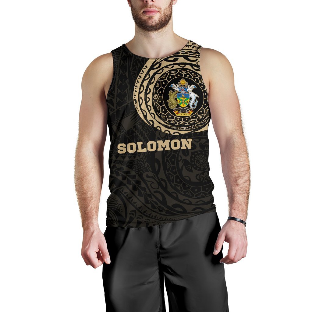 Solomon Islands Polynesian Tattoo Style Tank Top A7 - Polynesian Pride